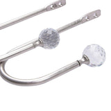 Max 1 Pair Window Curtain Holdback Tieback with Decorative Crystal Finial Silver - Aladdin Shoppers