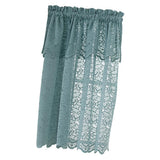 Max 1 Panel Embroidered Lace Window Voile Sheer Curtain Tiers 74x90cm B Blue - Aladdin Shoppers