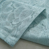 Max 1 Panel Embroidered Lace Window Voile Sheer Curtain Tiers 74x90cm B Blue - Aladdin Shoppers