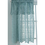 Max 1 Panel Embroidered Lace Window Voile Sheer Curtain Tiers 74x90cm B Blue - Aladdin Shoppers