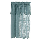 Max 1 Panel Embroidered Lace Window Voile Sheer Curtain Tiers 74x90cm B Blue - Aladdin Shoppers
