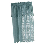 Max 1 Panel Embroidered Lace Window Voile Sheer Curtain Tiers 74x90cm B Blue - Aladdin Shoppers