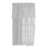 Max 1 Panel Embroidered Lace Window Voile Sheer Curtain Tiers 74x90cm B White - Aladdin Shoppers