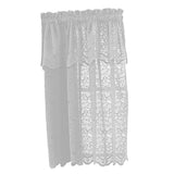 Max 1 Panel Embroidered Lace Window Voile Sheer Curtain Tiers 74x90cm B White - Aladdin Shoppers