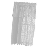 Max 1 Panel Embroidered Lace Window Voile Sheer Curtain Tiers 74x90cm B White - Aladdin Shoppers
