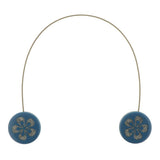 Max 1 Piece Flower Pattern Magnetic Curtain Tiebacks Buckle Clip Holdback Blue - Aladdin Shoppers
