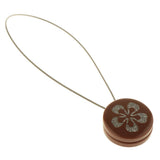 Max 1 Piece Flower Pattern Magnetic Curtain Tiebacks Buckle Clip Holdback Coffee - Aladdin Shoppers