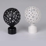 Max 1 Piece Retro Curtain Pole Rod Finials Ends Heads 28mm A Style White - Aladdin Shoppers
