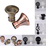 Max 1 Piece Retro Curtain Pole Rod Finials Ends Heads 28mm A Style White - Aladdin Shoppers
