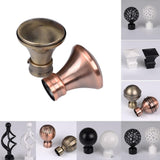 Max 1 Piece Retro Curtain Pole Rod Finials Ends Heads 28mm A Style White - Aladdin Shoppers