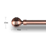Max 1 Piece Retro Curtain Pole Rod Finials Ends Heads 28mm E Style Red Bronze - Aladdin Shoppers
