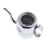 Max 1 Piece Stainless Steel Fine Mouth Hand-Flushed Coffee Pot with Ears 500ml - Aladdin Shoppers
