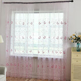 Max 1 Piece Window Voile Sheer Curtain Valance Tiers Pink_1x2.5m - Aladdin Shoppers