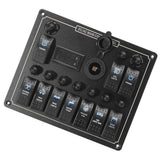 Max 10 Gang Boat Marine Rocker Switch Panel Digital Current Voltage Meter - Aladdin Shoppers