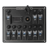Max 10 Gang Boat Marine Rocker Switch Panel Digital Current Voltage Meter - Aladdin Shoppers
