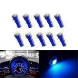 Max 10 Pieces Car 12V T5 5050 1SMD Gauge Instrument Panel Dashboard Light Blue - Aladdin Shoppers