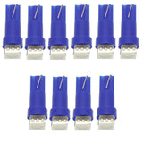 Max 10 Pieces Car 12V T5 5050 1SMD Gauge Instrument Panel Dashboard Light Blue - Aladdin Shoppers
