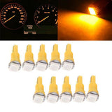 Max 10 Pieces Car 12V T5 5050 1SMD Gauge Instrument Panel Dashboard Light Yellow - Aladdin Shoppers