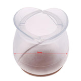 Max 10 Pieces Clear Chair Leg Floor Protectors Furniture Pads Round Leg 52-58mm - Aladdin Shoppers