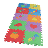 Max 10 Pieces Foam Puzzle Exercise Mat Interlocking Tiles Fruits - Aladdin Shoppers