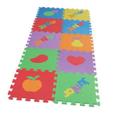 Max 10 Pieces Foam Puzzle Exercise Mat Interlocking Tiles Fruits - Aladdin Shoppers