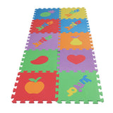 Max 10 Pieces Foam Puzzle Exercise Mat Interlocking Tiles Fruits - Aladdin Shoppers
