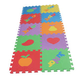 Max 10 Pieces Foam Puzzle Exercise Mat Interlocking Tiles Fruits - Aladdin Shoppers