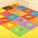 Max 10 Pieces Foam Puzzle Exercise Mat Interlocking Tiles Fruits - Aladdin Shoppers