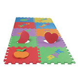 Max 10 Pieces Foam Puzzle Exercise Mat Interlocking Tiles Fruits - Aladdin Shoppers