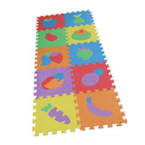 Max 10 Pieces Foam Puzzle Exercise Mat Interlocking Tiles Vegetables and Fruits - Aladdin Shoppers