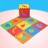 Max 10 Pieces Foam Puzzle Exercise Mat Interlocking Tiles Vegetables and Fruits - Aladdin Shoppers
