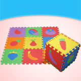 Max 10 Pieces Foam Puzzle Exercise Mat Interlocking Tiles Vegetables and Fruits - Aladdin Shoppers