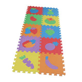 Max 10 Pieces Foam Puzzle Exercise Mat Interlocking Tiles Vegetables and Fruits - Aladdin Shoppers