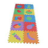 Max 10 Pieces Foam Puzzle Exercise Mat Interlocking Tiles Vegetables and Fruits - Aladdin Shoppers