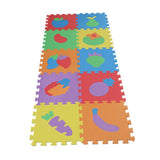 Max 10 Pieces Foam Puzzle Exercise Mat Interlocking Tiles Vegetables and Fruits - Aladdin Shoppers