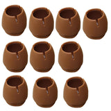 Max 10 Pieces Table Chair Leg Floor Protectors Round Bottom Round Mouth 17-21mm