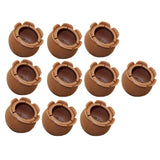 Max 10 Pieces Table Chair Leg Floor Protectors Round Bottom Round Mouth 29-35mm