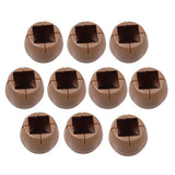 Max 10 Pieces Table Chair Leg Floor Protectors Round Bottom Square Mouth 32-37mm - Aladdin Shoppers