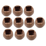 Max 10 Pieces Table Chair Leg Floor Protectors Round Bottom Square Mouth 32-37mm - Aladdin Shoppers