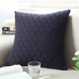 Max 100% Cotton Knit Throw Pillow Case 45x45cm Blue