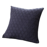 Max 100% Cotton Knit Throw Pillow Case 45x45cm Blue - Aladdin Shoppers