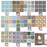 Max 10Pcs 20cm Self Adhesive Square Wall Mosaic Tile Vinyl Brick Sticker Films Type A - Aladdin Shoppers