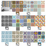 Max 10Pcs 20cm Self Adhesive Square Wall Mosaic Tile Vinyl Brick Sticker Films Type A - Aladdin Shoppers