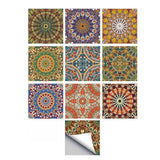Max 10Pcs 20cm Self Adhesive Square Wall Mosaic Tile Vinyl Brick Sticker Films Type A - Aladdin Shoppers