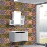 Max 10Pcs 20cm Self Adhesive Square Wall Mosaic Tile Vinyl Brick Sticker Films Type A - Aladdin Shoppers