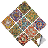 Max 10Pcs 20cm Self Adhesive Square Wall Mosaic Tile Vinyl Brick Sticker Films Type A - Aladdin Shoppers