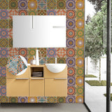 Max 10Pcs 20cm Self Adhesive Square Wall Mosaic Tile Vinyl Brick Sticker Films Type A - Aladdin Shoppers