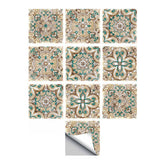 Max 10Pcs 20cm Self Adhesive Square Wall Mosaic Tile Vinyl Brick Sticker Films Type E - Aladdin Shoppers