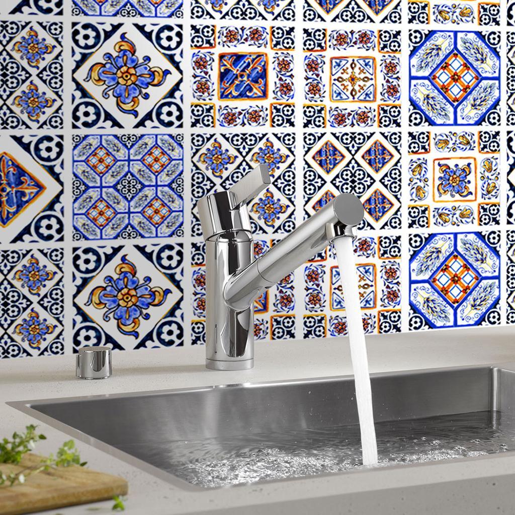 Max 10Pcs 20cm Self Adhesive Square Wall Mosaic Tile Vinyl Brick Sticker Films Type F - Aladdin Shoppers