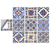Max 10Pcs 20cm Self Adhesive Square Wall Mosaic Tile Vinyl Brick Sticker Films Type F - Aladdin Shoppers